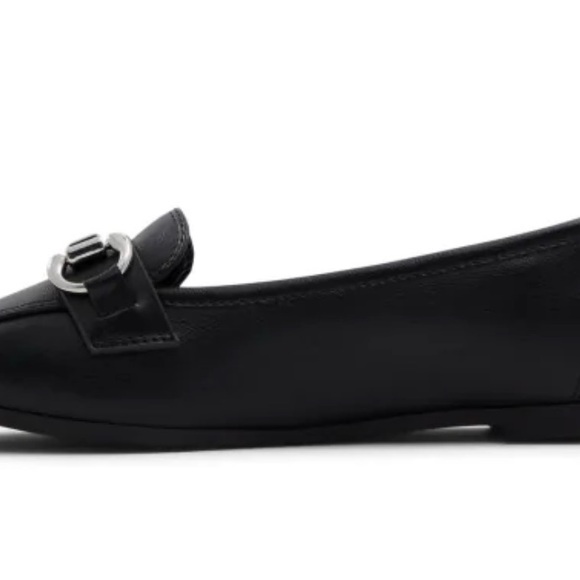 Call It Spring Black Vegan Loafers with Silver Accent - Picture 4 of 8